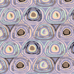 Viskose Jersey bunte Kreise - lavendel