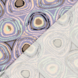 Viskose Jersey bunte Kreise - lavendel