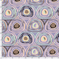 Viskose Jersey bunte Kreise - lavendel