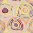 Viskose Jersey bunte Kreise - hellbeige