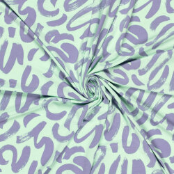 Viskose Jersey Pinselstriche - mint
