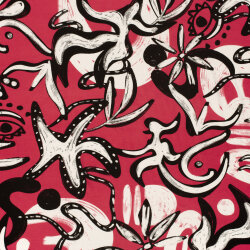 Viskose Jersey Abstrakt - himbeerrot