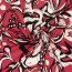Viskose Jersey florale Formen - himbeerrot