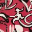 Viskose Jersey florale Formen - himbeerrot