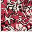 Viskose Jersey florale Formen - himbeerrot
