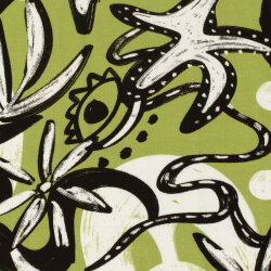 Viskose Jersey Abstrakt - limette