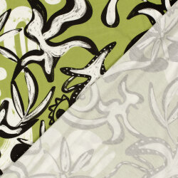 Viskose Jersey Abstrakt - limette