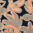 Viskose Jersey Blumen - dunkelblau