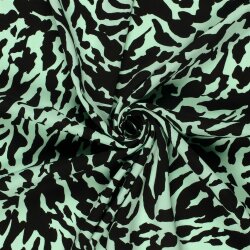Bambus Popeline schwarze Flecken- mint