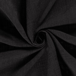 Baumwollstoff Slub Uni - schwarz