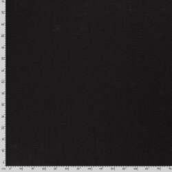 Baumwollstoff Slub Uni - schwarz