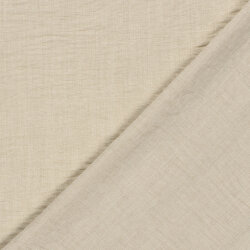 Polyesterstoff Leineoptik - hellbeige