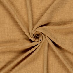 Polyesterstoff Leineoptik - dunkelbeige