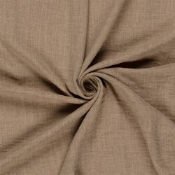 Polyesterstoff Leineoptik - kaltbraun