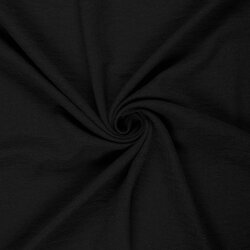 Polyesterstoff Leineoptik Uni - schwarz