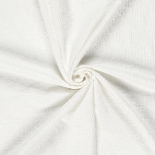 Musselin Leinen Mix Blätter Uni- creme