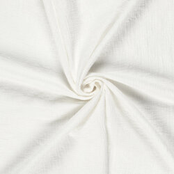 Musselin Leinen Mix Blätter Uni- creme