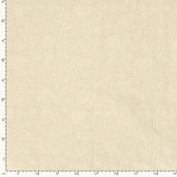 Musselin Leinen Mix Blüten Uni - hellbeige