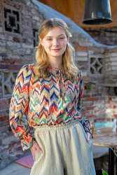 Musselin Leinen Mix Blüten Uni - hellbeige