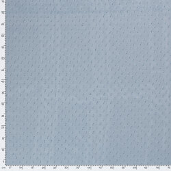 Chiffon Bestickt Punkte Uni  - hellindigo