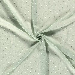 Chiffon Bestickt Punkte Uni  - hellaltmint