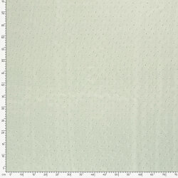 Chiffon Bestickt Punkte Uni  - hellaltmint