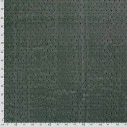 Chiffon Bestickt Punkte Uni  - grünpetrol