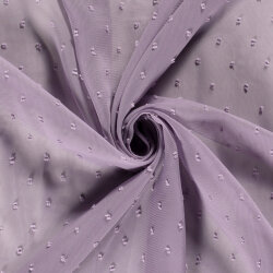 Chiffon Bestickt Punkte Uni  - viola