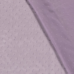 Chiffon Bestickt Punkte Uni  - viola