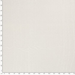 Chiffon Bestickt Punkte Uni  - creme