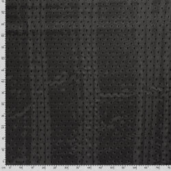 Chiffon Bestickt Punkte Uni - schwarz