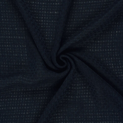 Polyesterstoff Jacquard - dunkelblau