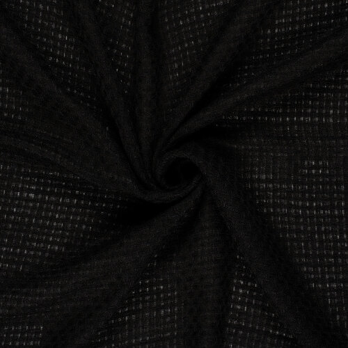 Polyesterstoff Jacquard - schwarz