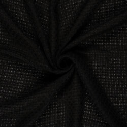 Polyesterstoff Jacquard - schwarz