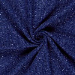 Polyesterstoff Jacquard Grob Gewebt Lurex - royalblau
