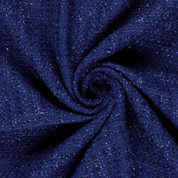 Polyesterstoff Jacquard Lurex - royalblau