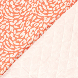 Baumwollvoile Bestickt Leo - orange