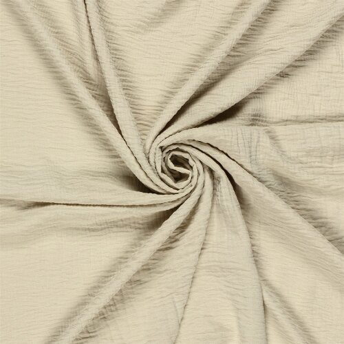 Polyesterstoff gewebt Uni - hellbeige