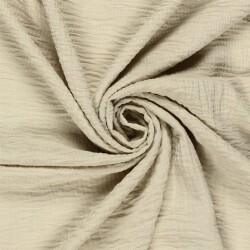 Polyesterstoff gewebt Uni - hellbeige