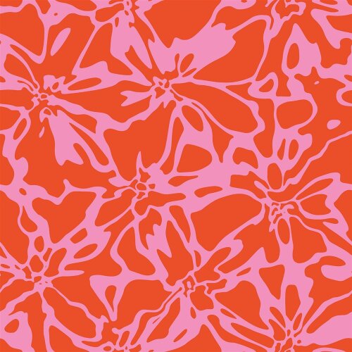 Musselin Blüten - rot