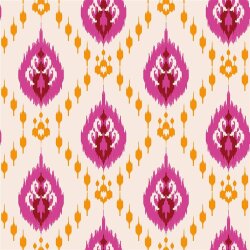 Musselin Gesteppt Blumen-Kacheln - pink