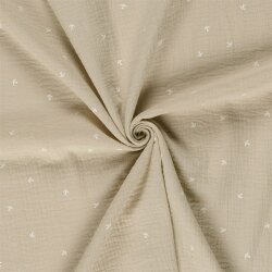 Musselin kleine Schwalben - hellbeige