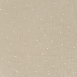 Musselin kleine Schwalben - hellbeige