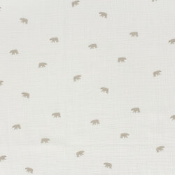 Musselin kleine Bären - creme