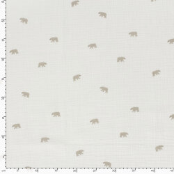 Musselin kleine Bären - creme