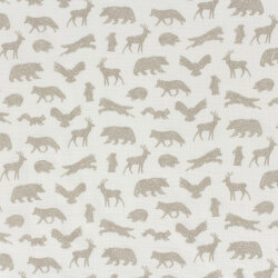 Musselin Tiere des Waldes - creme