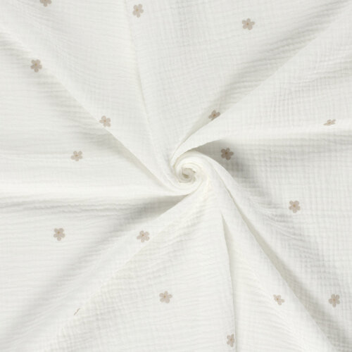 Musselin kleine Blümchen - creme
