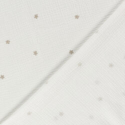 Musselin kleine Blümchen - creme