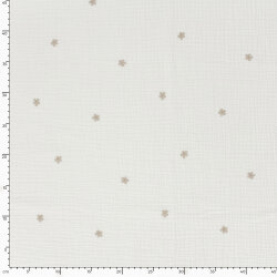 Musselin kleine Blümchen - creme