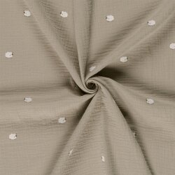 Musselin kleine Schafe - hellbeige